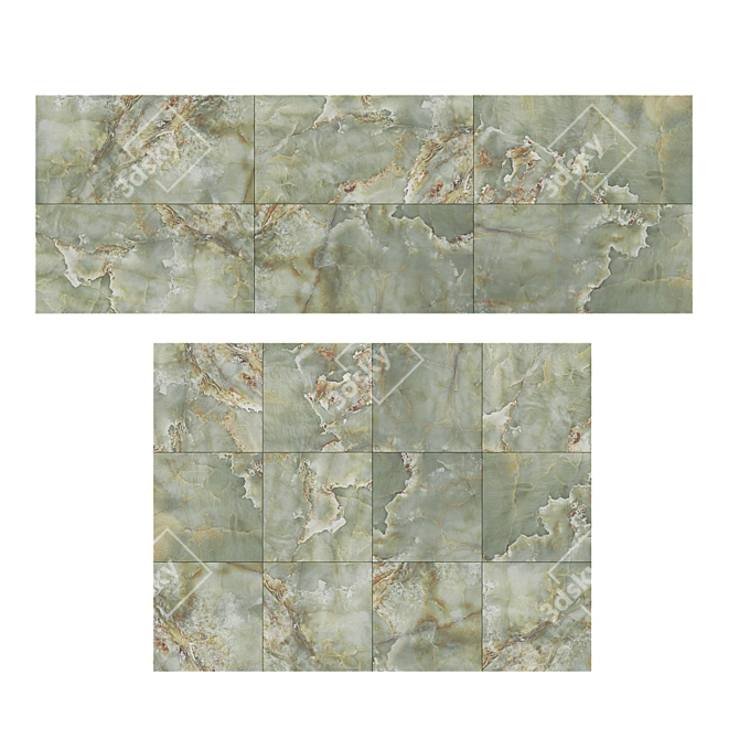 Mint Laparet Dalim Ceramic Tiles 3D model image 2