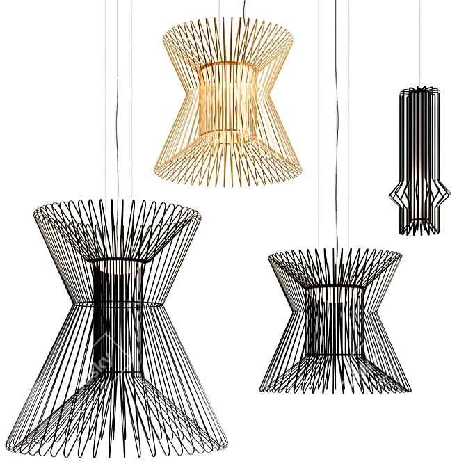 Designer Syrma Pendant Lamp Collection 3D model image 1