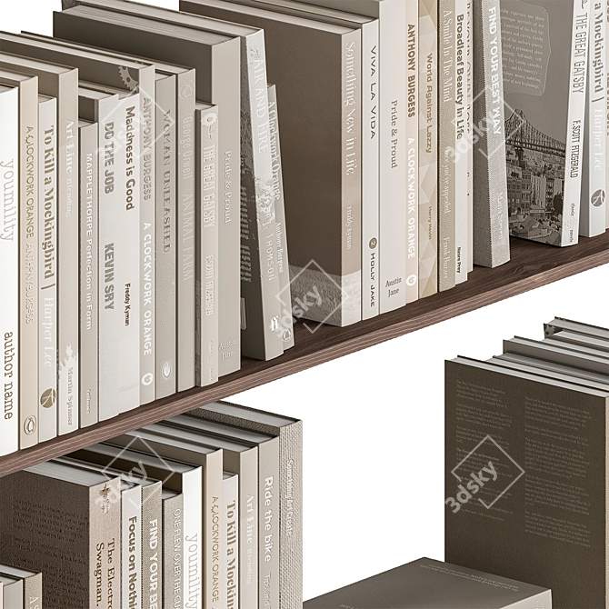 Sleek Reader's Collection: Minimalism Set 3D model image 4
