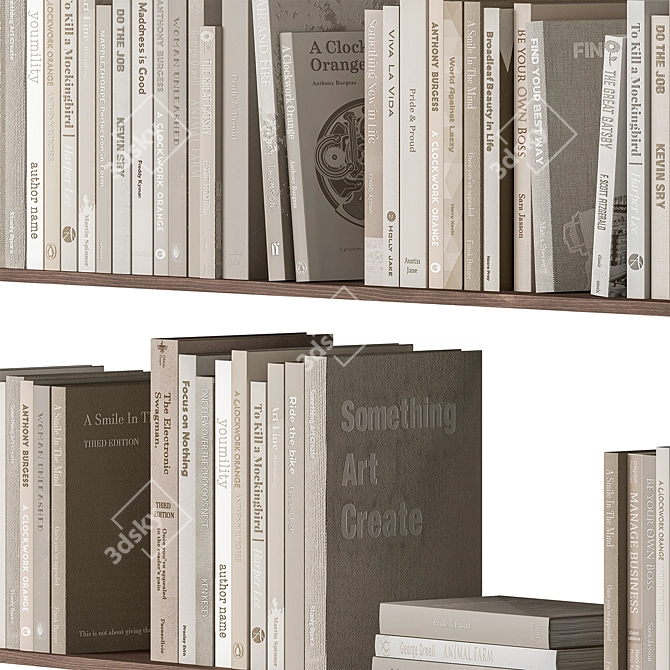 Sleek Reader's Collection: Minimalism Set 3D model image 5