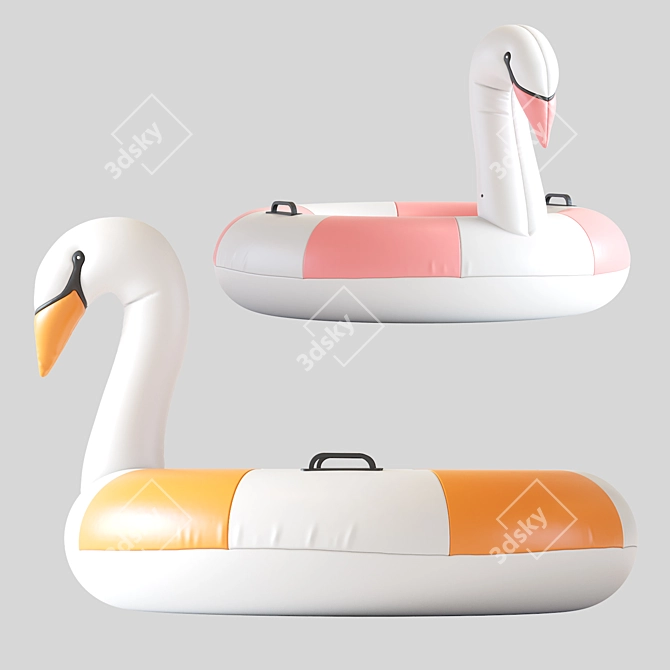 Elegant Swan Pool Float 2016 3D model image 5