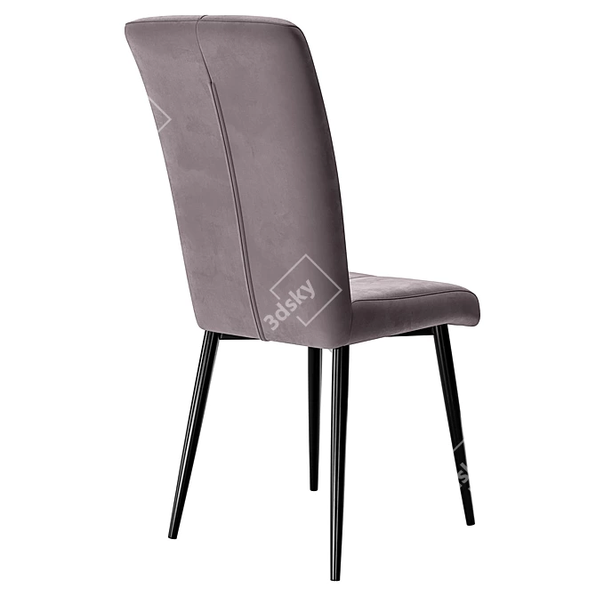 Modern Graphite Chair Philip 3D model image 2