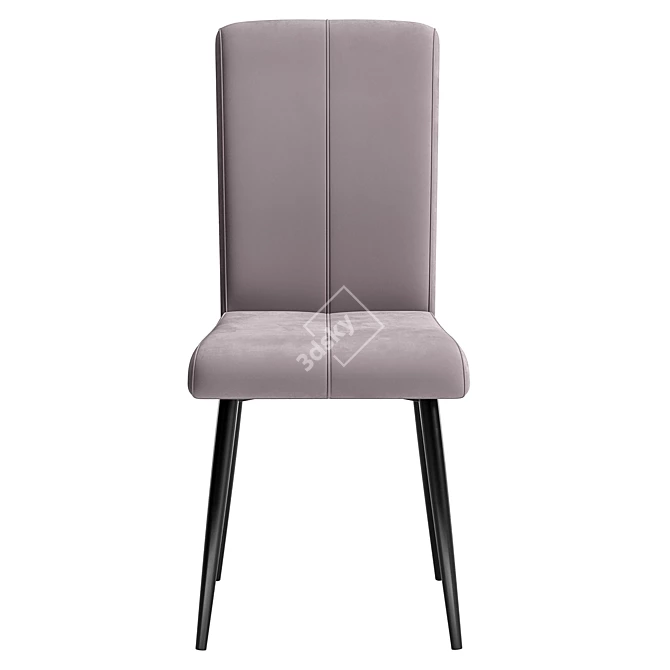 Modern Graphite Chair Philip 3D model image 4
