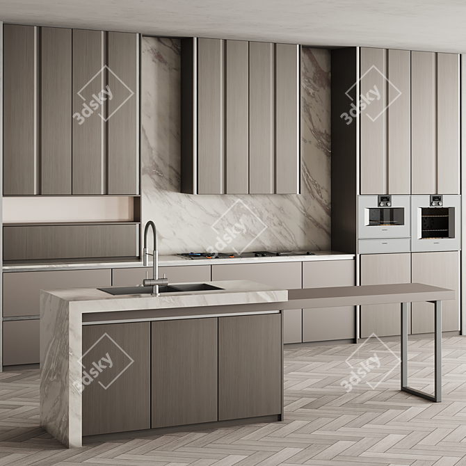 Exclusive Gaggenau Kitchen Island Set 3D model image 1
