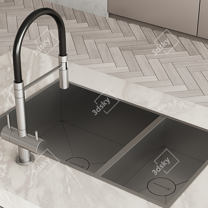 Exclusive Gaggenau Kitchen Island Set 3D model image 5