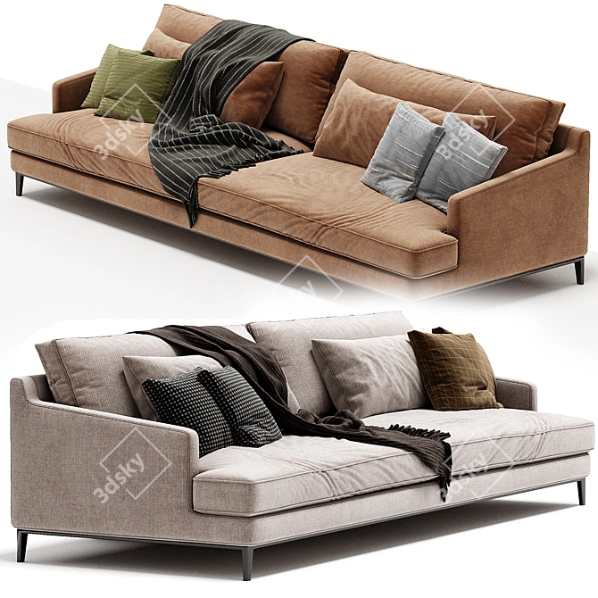 Modern Italian Poliform Bellport Sofa 3D model image 3