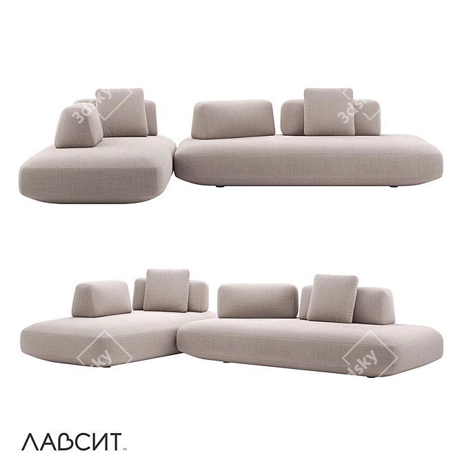 Norah 3-Seater Modular Sofa 3D model image 1