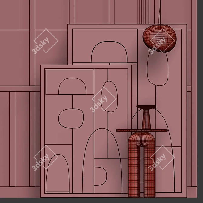 3D Wall Panel Design Set 3D model image 7