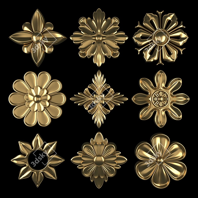 Ornamental Element Pack Set 15 3D model image 1