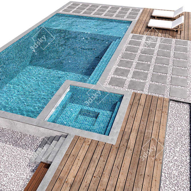 Aquatic Caustic Pool Model 3D model image 3