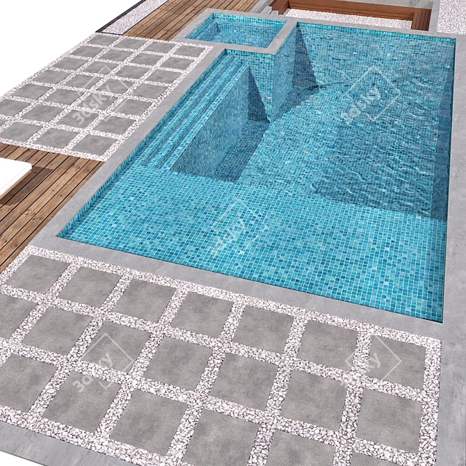 Aquatic Caustic Pool Model 3D model image 4