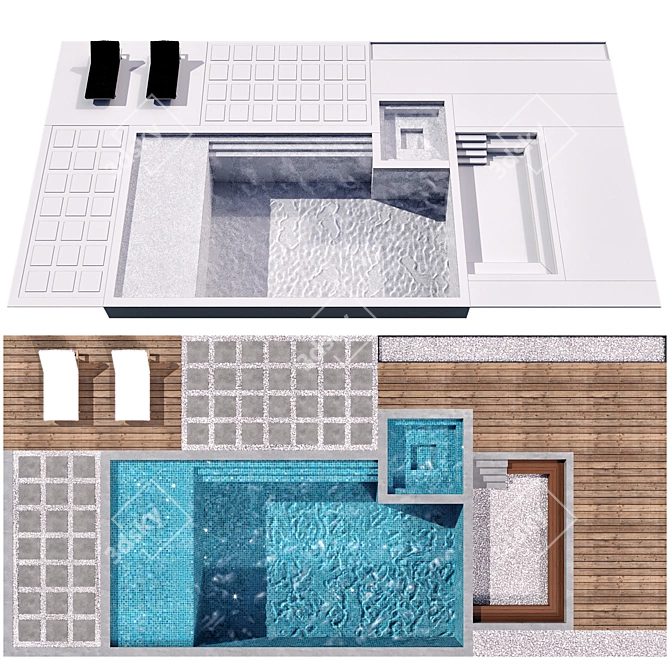 Aquatic Caustic Pool Model 3D model image 5