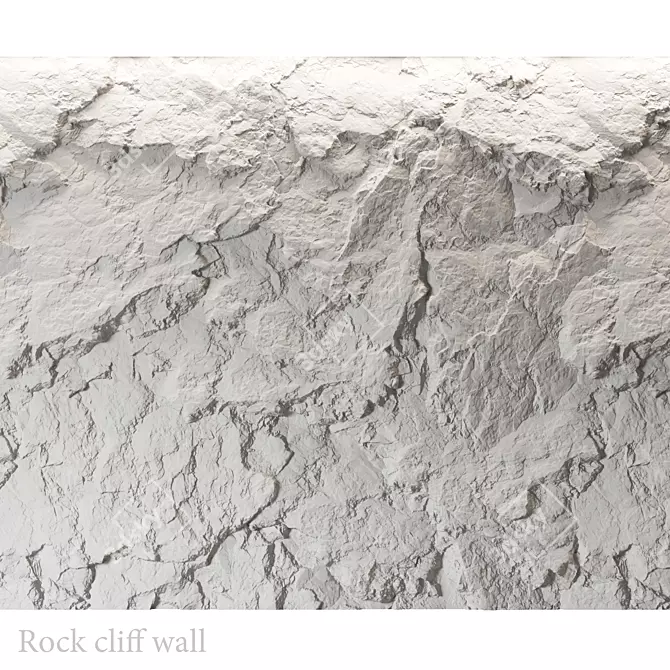  Seamless Cliff Wall 3D Scene 3D model image 1
