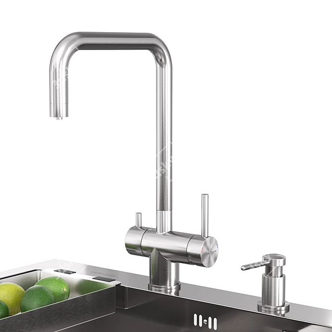 Gerhans Stainless Steel Kitchen Sink 3D model image 7