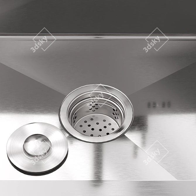 Gerhans Stainless Steel Kitchen Sink 3D model image 30