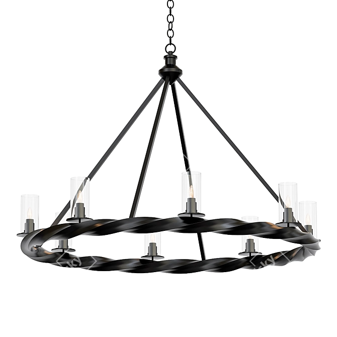 Elegant Orson Chandelier by Currey 3D model image 1