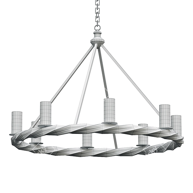 Elegant Orson Chandelier by Currey 3D model image 2