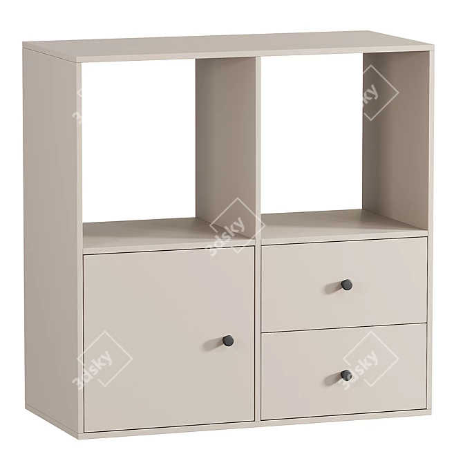Stylish Kane-11 Latte Shelf 3D model image 1