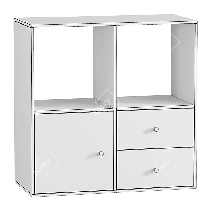 Stylish Kane-11 Latte Shelf 3D model image 2