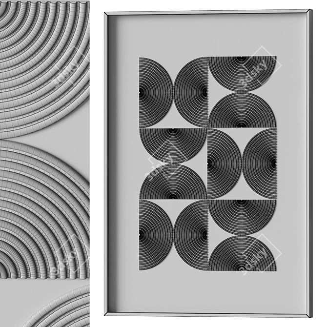 Stone Relief 3D Wall Art 3D model image 7