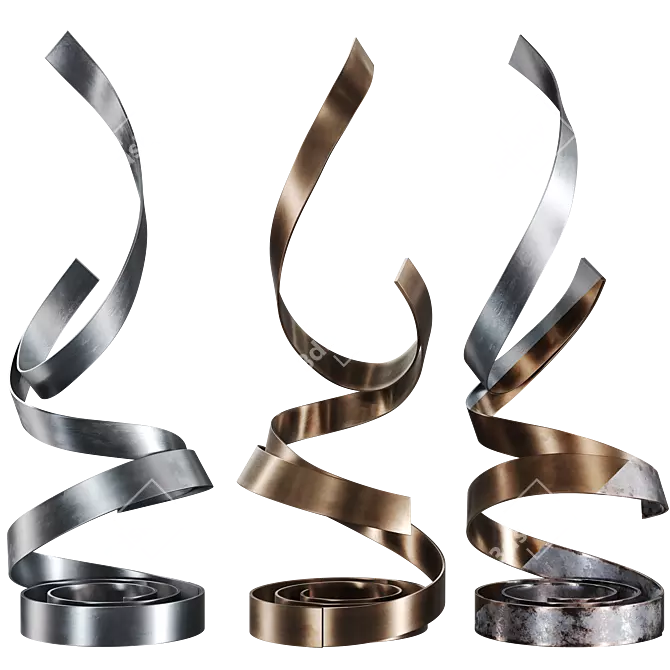 Modern Metal Sculpture by Damon Hyldreth 3D model image 1