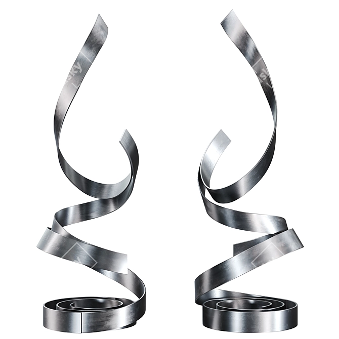 Modern Metal Sculpture by Damon Hyldreth 3D model image 2