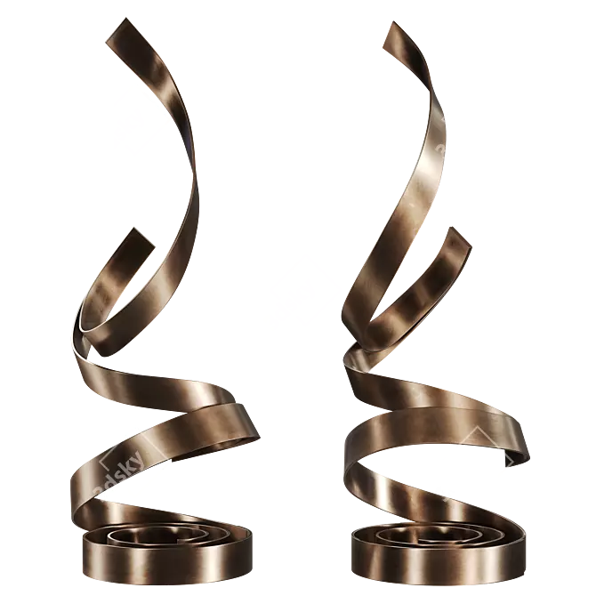 Modern Metal Sculpture by Damon Hyldreth 3D model image 5