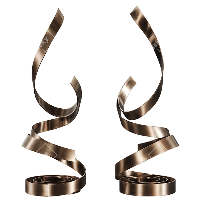 Modern Metal Sculpture by Damon Hyldreth 3D model image 6