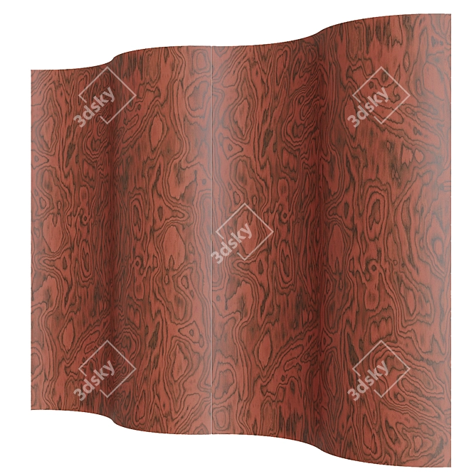 Sottsass Veneer Room Divider 3D model image 3