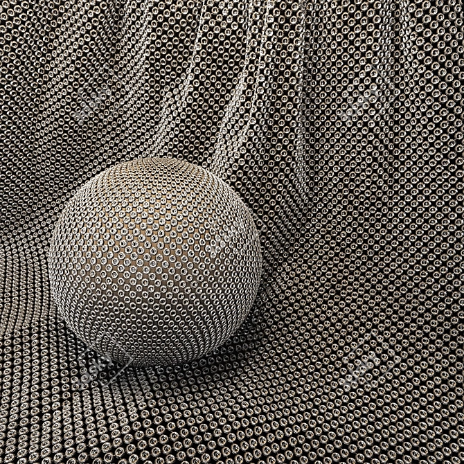 Metal Mesh Fabric PBR Textures 3D model image 4