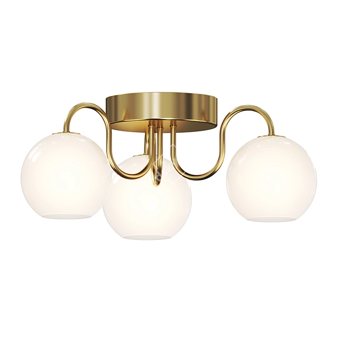 Modern Minimalist White Ceiling Light 3D model image 2
