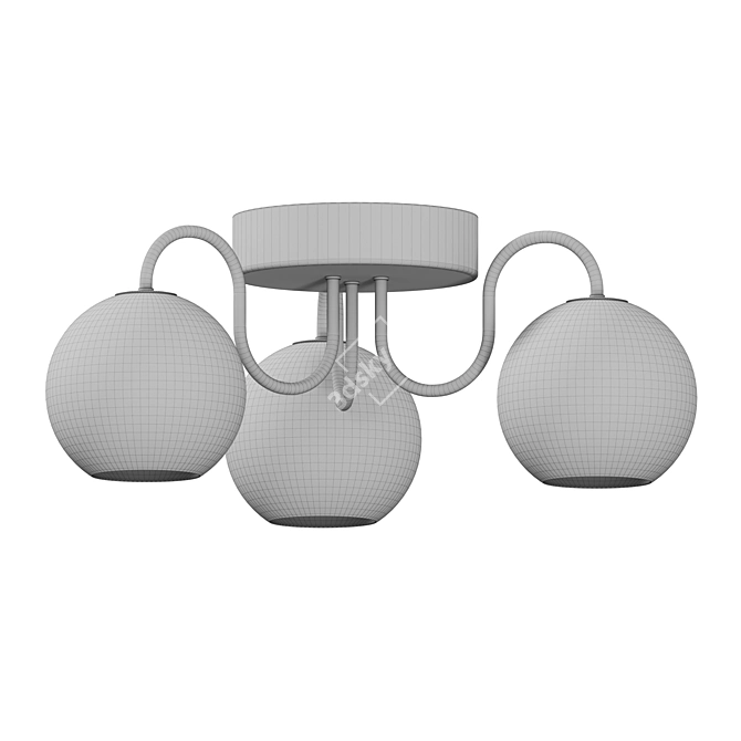 Modern Minimalist White Ceiling Light 3D model image 3