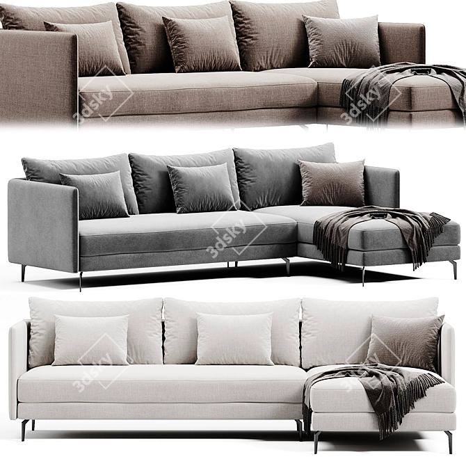 Luxurious MILTON Sofa: Premium Comfort 3D model image 2