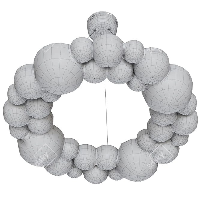 Modern Ring Chandeliers Collection 3D model image 5