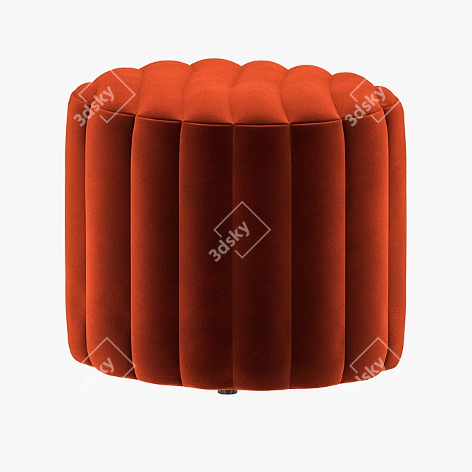 Stylish Round Pouf by Wittmann 3D model image 2