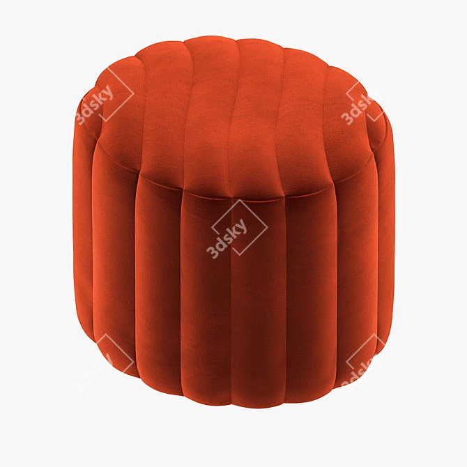 Stylish Round Pouf by Wittmann 3D model image 3