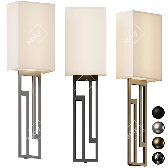 Vander LED Vertical Wall Sconce 3D model image 1