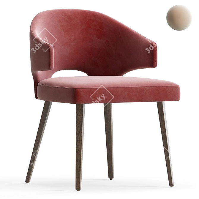 Eva Dining Chair - Minimalistic Design 3D model image 1