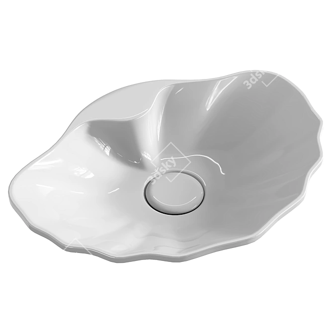 Bali Washbasin: Coastal Elegance Incorporated 3D model image 1
