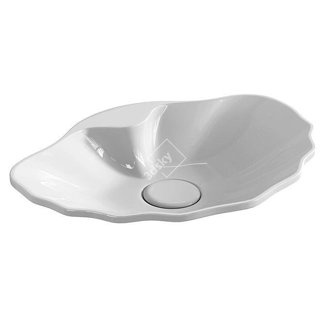 Bali Washbasin: Coastal Elegance Incorporated 3D model image 2