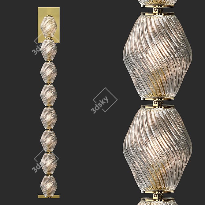 Collier 28 LED Wall Sconce 3D model image 1