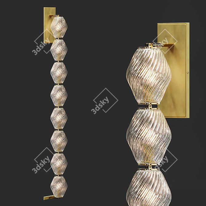 Collier 28 LED Wall Sconce 3D model image 2