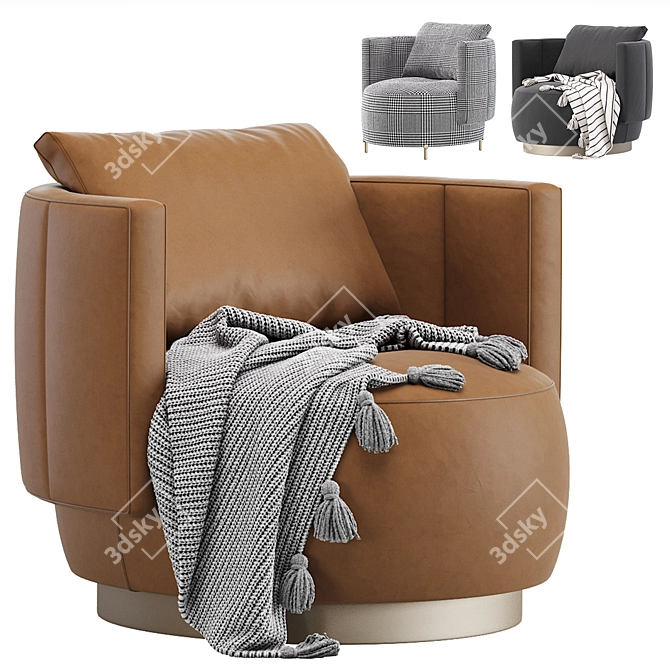 Minotti Torii Bold Armchair: Modern Elegance 3D model image 1