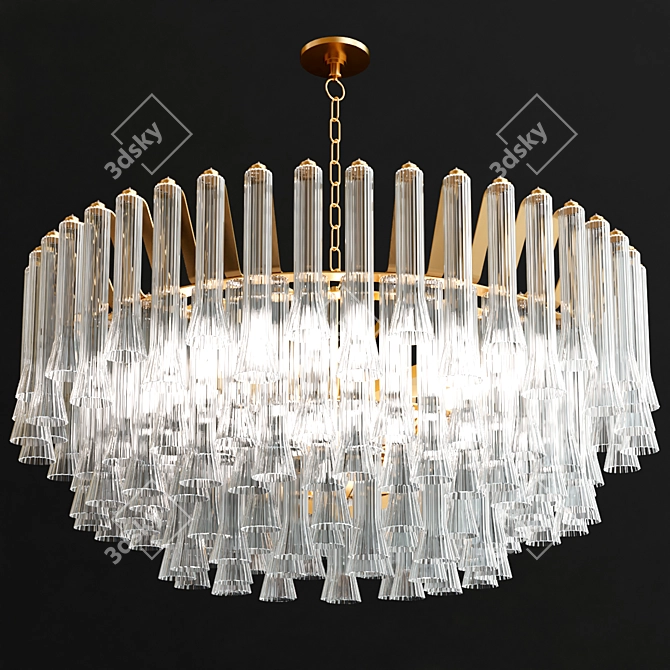 Elegant Lorelei Crystal Chandelier 3D model image 4