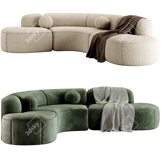 Vintage Chic Björn Sofa Eichholtz 3D model image 1