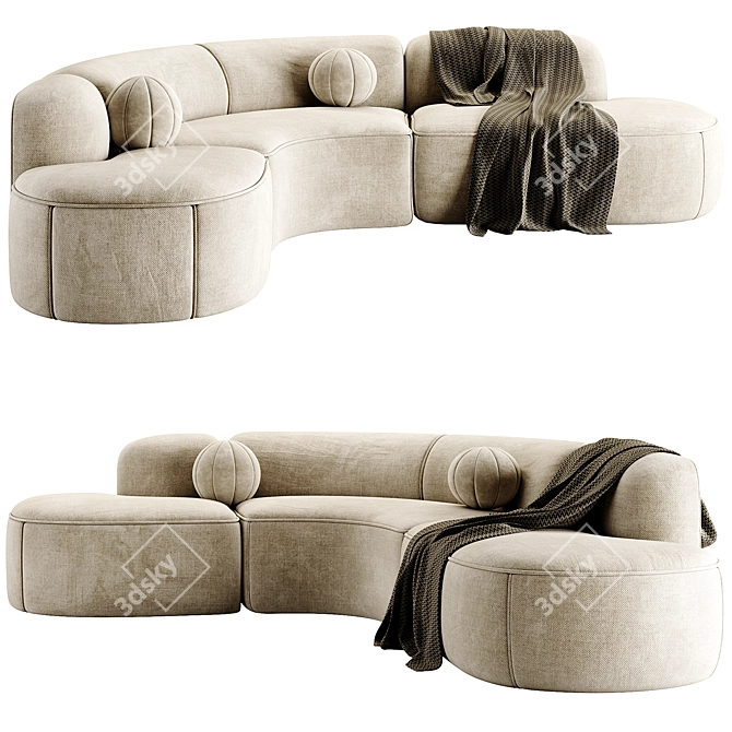 Vintage Chic Björn Sofa Eichholtz 3D model image 3