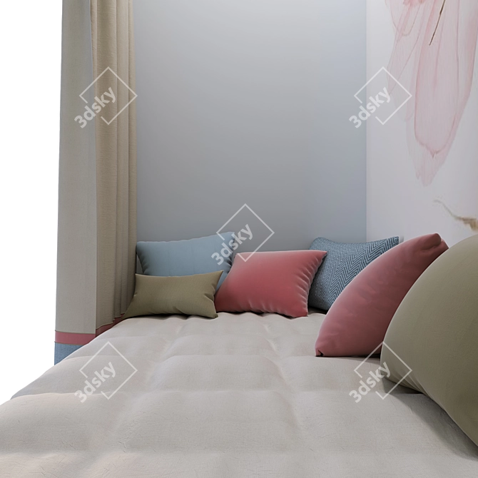 Customizable House Bed: 900x2000mm 3D model image 4