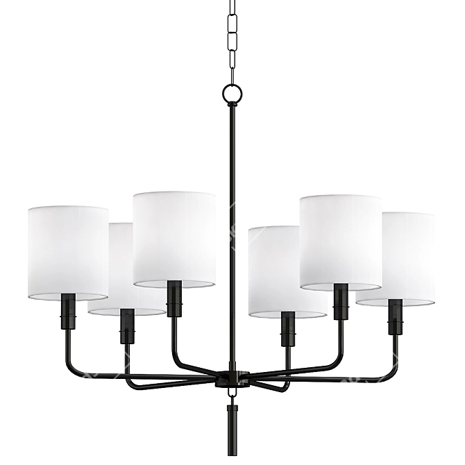 Elegant Gideon Chandelier Model 3D model image 1