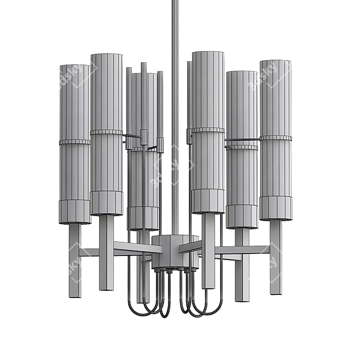 Vintage Geometric Ceiling Lamp 3D model image 3