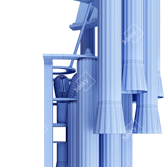 Julie Neill Large Waterfall Designer Sconce 3D model image 3